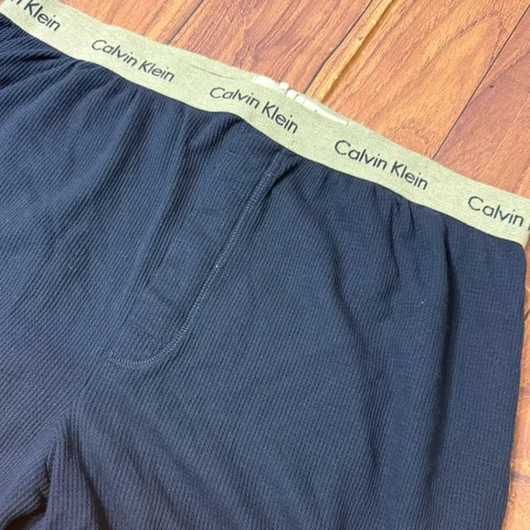 Men’s Size XL Calvin Klein Navy Waffle Knit Thermal Loungewear Joggers - Picture 6 of 13